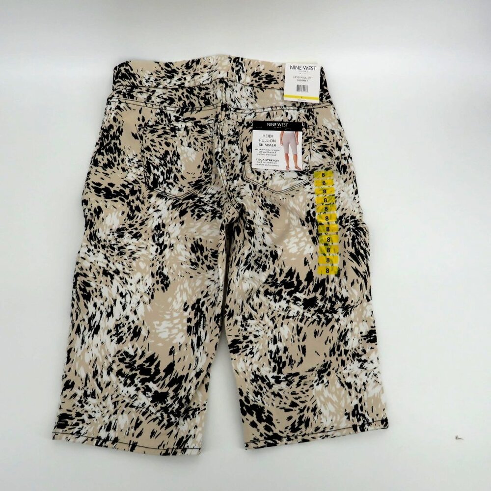 Nine West Womens Heidi Pull On Skimmer Shorts 8 Stretch NWT $49.50